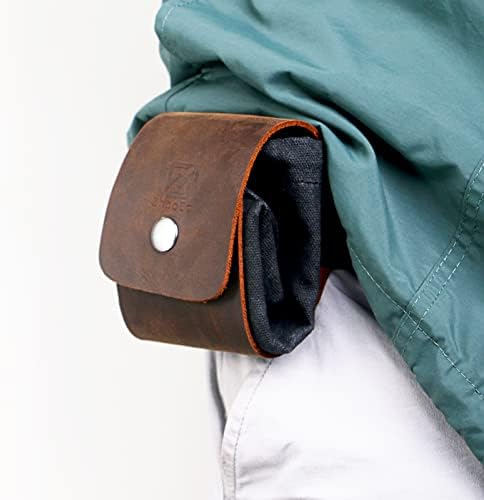 Вощеная Холщовая чанта за разходки, Сгъваема Кожена Поясная чанта от съвсем малък и пряжке, Многофункционална Чанта