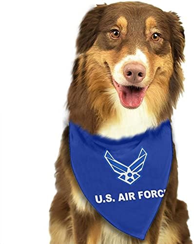 Военният Флаг на военновъздушните сили Кърпа За Кучета, Кърпи За Кучета Триъгълни Престилки Шал Аксесоари за Малки, Средни и Големи Кучета, Котки, Домашни Животни...