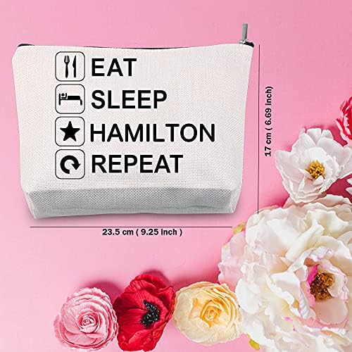 TSOTMO Подарък Хамилтън Има Спи Хамилтън се Повтаря козметични чанти Бродуейския Музикален подарък на феновете на Хамилтън за Нея (ПОВТОРЕНИЕ)
