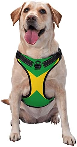 Шлейка за кучета С Ямайским Флага Pride Пет Регулируеми Градинска Жилетная Шлейка X-Large