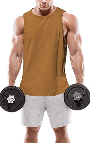 ZIWOCH Мъжки Блузи За тренировки Във фитнеса, Тениски Без Ръкави За Фитнес, Културизъм, Риза С Цепка Отстрани За мускулите