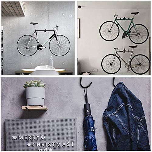 MCIGICM Тежкотоварни Велосипеден кука: 4 опаковки Малки Размери, Идеални Куки |Закачалки за гараж монтаж на таван и стена за съхранение на велосипеди и окачен на винт в