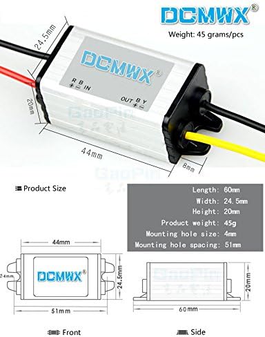 DCMWX понижаване преобразуватели на напрежение 24 В обръщат към 12 В понижаване автомобилни инвертори захранване