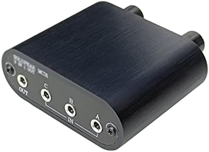 Аудиопереключатель ZSEDP 3,5 мм с водачи за регулатор на силата на звука, 3 в 1 От 1/8 aux switcher, Блок за избор на сплитер,