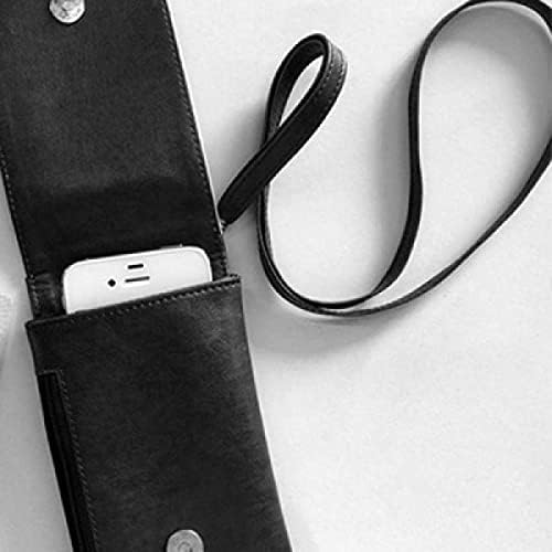 Ден На Благодарността Линия Фигура Модел Телефон В Чантата Си Чантата Виси Мобилен Калъф Черен Джоба
