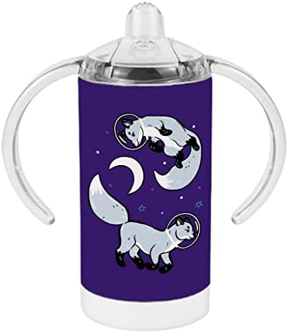 Foxes in Space Sippy Cup - Красива Детска Sippy-чаша - Сладък Sippy-чаша
