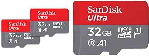 Карта памет SanDisk 32 GB (комплект от 2 броя) Ultra microSDHC UHS-I (2x32 Gb) с адаптер - SDSQUA4-032G-GN6MT и карта памет