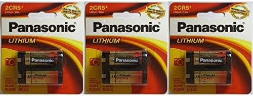 Panasonic 2CR5 6-Вольтовые Фотолитиевые Цилиндрични Батерии 2CR5M в опаковка по 3 броя, с Кърпа