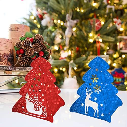 INFUNLY Коледна Кутия шоколадови Бонбони Щанцоване направи си САМ 3D Подарък Кутия Метална Щанцоване във Формата На Коледна Елха Кутия за Подаръци Умира за Коледно пар