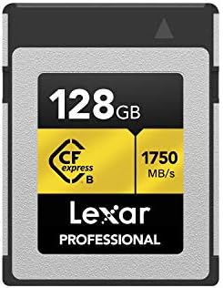 Lexar Professional карта CFexpress 128 GB Type-B (LCFX10-128CRBNA) и професионална карта 1667x128 GB SDXC UHS-II SDXC със скорост на четене до 250 МБ/с за професионален фотограф, videographer ентусиаст