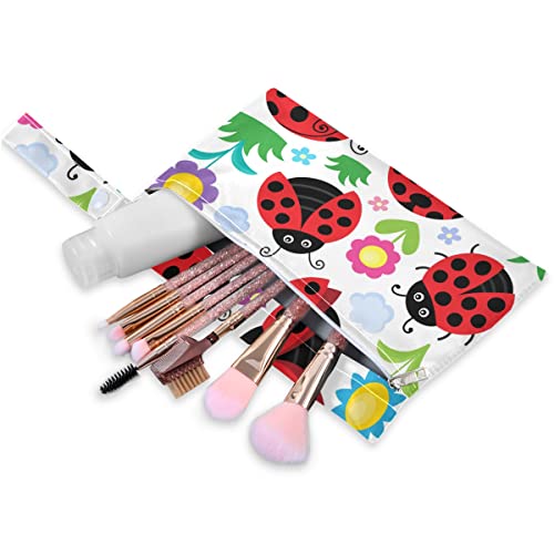 Сладки Ladybugs Влажна, Суха Чанта за многократна употреба Влажна Пелена Чанта за Бански костюми Водоустойчив Влажна, Суха Органайзер