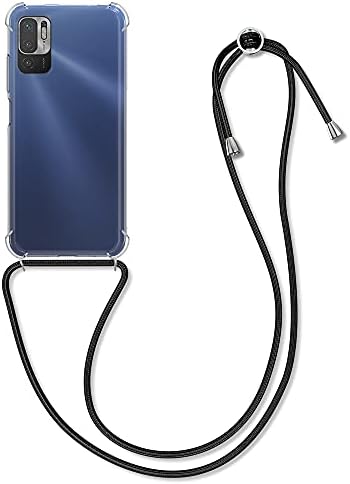 Калъф kwmobile през рамо, Съвместима с калъф Xiaomi Redmi Note 10 5G - Прозрачен калъф за телефон от TPU с