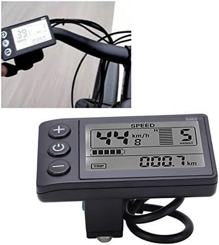 LCD дисплей Alomejor S866, LCD дисплей с голям екран, 24 36 48 В с водоустойчива с вилица за Електрически Велосипед