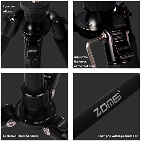Zomei Z818C Професионален Преносим Статив-трипод, изработени от Въглеродни влакна с топка глава, Быстроразъемная Плоча, Чанта за Носене, чанта за Canon, Sony, Nikon Samsung, Panasonic и O