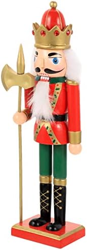 LUOZZY Коледен Дървен Войник Лешникотрошачката Декор Настолна Дървена Кукла Декор (C)