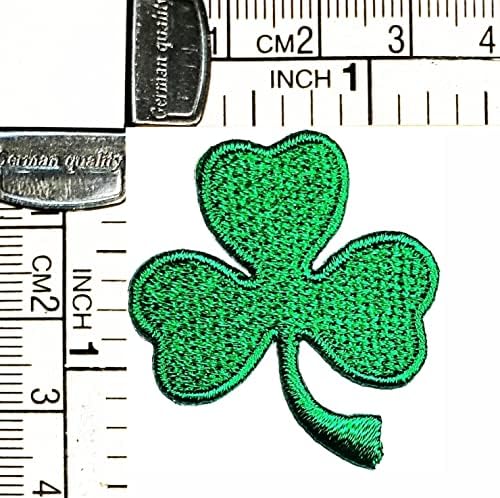 Салфетки Плюс 3шт. Мини Зелен Лист от Детелина Ирландската Мода Кръпка Стикер Занаят Петна САМ Бродирана