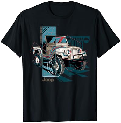 Тениска Jeep Wrangler с боядисани ъгли