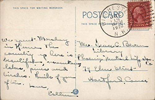 Библиотека Тайера Кийн, Ню Хемпшир, Северна Каролина Оригиналната антични картичка 1927 г.