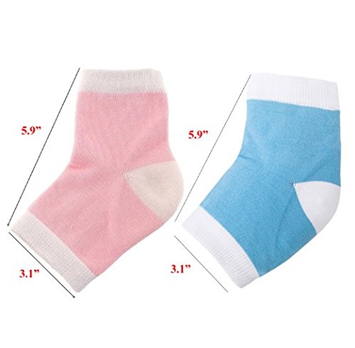 Гел хидратиращ чорапи Goege за сухи и напукани петите, памучни чорапи с отворени пръсти, опаковки от две