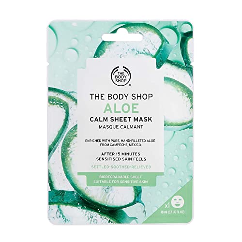 Хидратиращ маска–лист с Алое The Body Shop Спокойно Hydration Sheet Mask - Успокоява и овлажнява лицето – За суха, Чувствителна