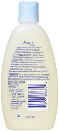 Бебешки сапун и шампоан Aveeno, Със слаб аромат, 8 унции от Aveeno Baby