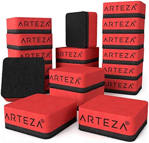 Маркери за сухо изтриване ARTEZA с тънък фитил, Състояние, опаковка от 36 Дръжки за сухо изтриване с ниско миризма, Мини-гумички