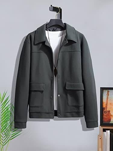 Якета OSHHO за жени и мъже, палто от мек джоб, 1 бр. (Цвят: Тъмно сив, Размер: Средно)