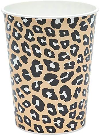 Празнични чаши American Greetings с Леопардовым принтом, 16 грама. За многократна употреба пластмасови чаши (8 парчета)