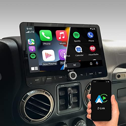 Автомобилна стерео AMIK за Jeep Wrangler JK 2011-2018, 10 Android-магнитола с wi-fi CarPlay и автоматично GPS навигация Android, радио SiriusXM готово; D8-JP Plus