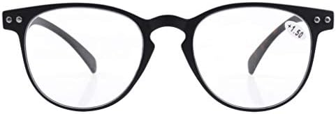 Eyekepper 4-Pack Кръгли Очила За четене С Пълно Покритие В Ультратонкой Гъвкава Рамка с Черепаховыми Дужками в Черна Рамка