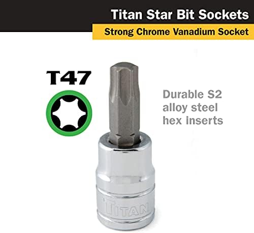 Titan Tools 68947 3/8-Инчов Диск x Гнездо за звездообразных бита T47