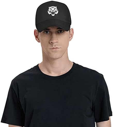 JSPTOMTT Черна бейзболна шапка за Мъже И Жени, Регулируем Шапка за Татко, Летни Шапки за шофьори на камиони