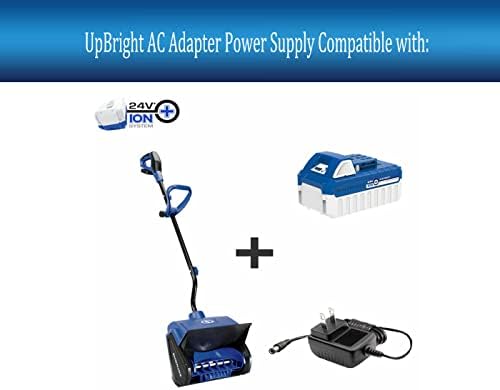 Адаптер UpBright AC/DC Съвместим с Snow joe SnowJoe 24-волтова йонна лопата 24VDC + акумулаторна лопата за сняг,