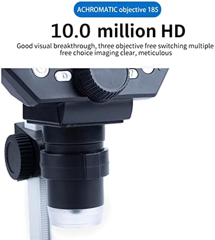 Комплект аксесоари за микроскоп, за възрастни, Цифров електронен микроскоп G1000 с 4,3-инчов LCD дисплей с голям основание