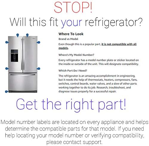 Търсенето на доставка W10247725 1515060 Подмяна на Всмукателния клапан за вода в хладилника Конкретен модел Не е Универсална