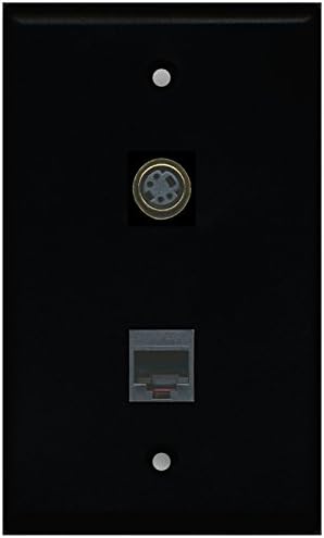 RiteAV - Черно 1-Портов Телефон, Черна 1-Портов Стенни панела S-Video