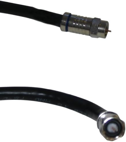 Black Point Products BS-065 100 Фута Коаксиален кабел RG-6, защитен от атмосферни влияния, с оборудване, черен