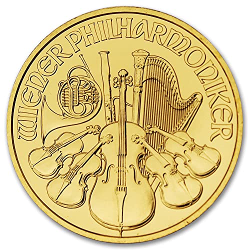 1989 Без знака на ментата - до Момента (Случаен година) В 1/25 унция масивно злато Виенски филхармоничен оркестър Официално законно платежно средство на Монетата Бриля?