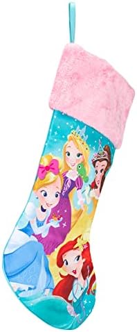 KSA Опаковка от 4 Зелени и розови коледни чорапи Disney Princesses 8