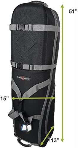 Калъф за пътна чанта CaddyDaddy Defender Golf с набивным горна част от Eva-пластмаса - Здрав калъф за пътна чанта за голф количка с големи джобове...