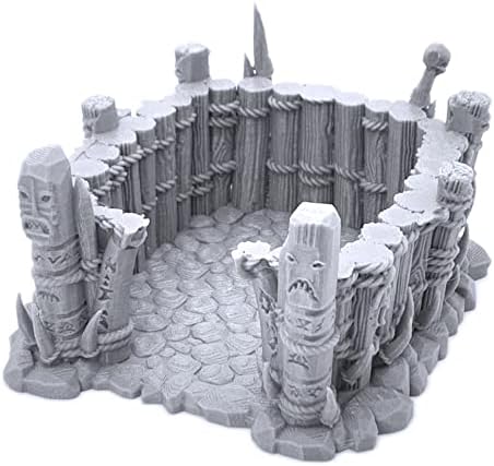 Хижа Шаман с помощта на Декори За печат, Настолни RPG-декорации с 3D печат и 28-мм миниатюри терен за военни игри
