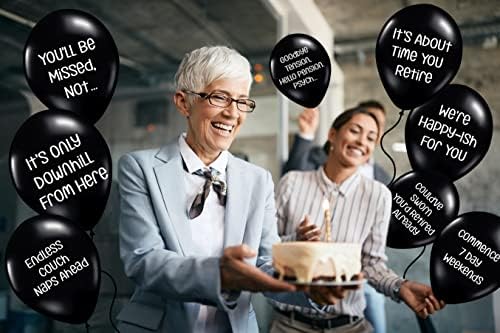 Забавни балони за пенсиониране | Весела Украса за партита Щастлив пенсиониране за възрастни Мъже или Жени | Безопасно