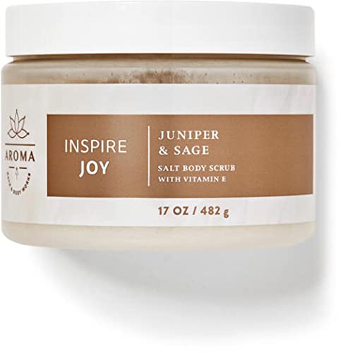 Ексфолиант за баня и тяло Inspire Joy Juniper + Салвия С Ароматерапевтической сол на 17 Унции (Juniperus +