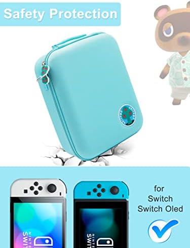 BRHE Сладък Пътен Калъф за съхранение на Nintendo Switch/OLED модел Switch Голям Твърд Преносим Комплект Конзолни Аксесоари