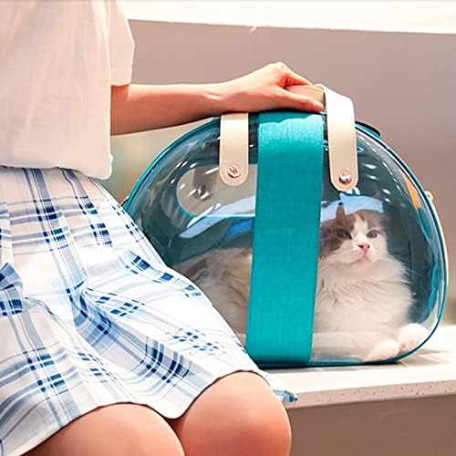 GRETD Прозрачен Раница-Переноска за домашни котки, Дишаща Чанта За пътуване с Куче и Котка на Открито (Цвят: зелен)