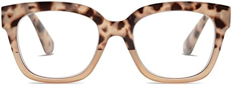 3 Опаковки Ретро Квадратни очила за четене за жени, Модни Сини Светозащитные очила за четене 1,5 2,0 2,5 с Пружинным тръба на шарнирна връзка AM6058