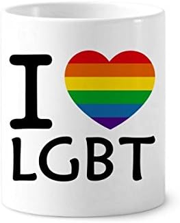 Преливащи Трансгендеры е бисексуален ЛГБТ Притежателя Дръжка За Четка за зъби, Чаша Керамична Поставка за Чаша