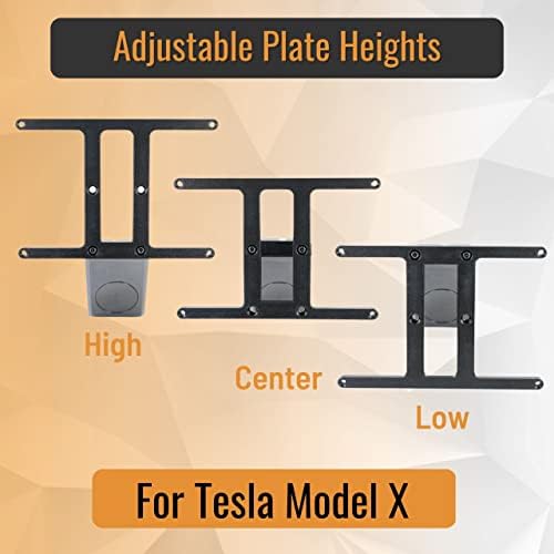 SnapPlate® (модел X) - Преносимо, регулируема по височина планина предния регистрационен номер за обновяване на Tesla Model