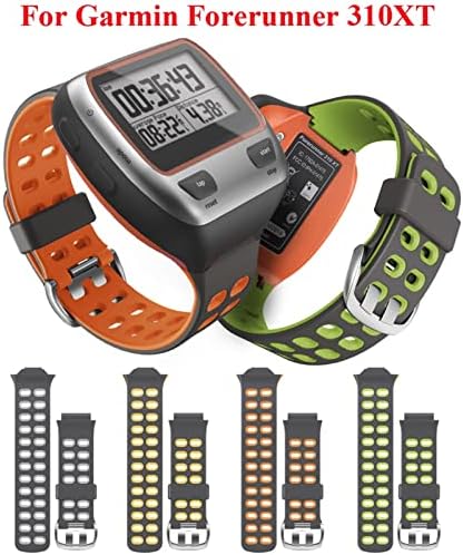 TWRQA цветни спортен силиконов каишка за часовник Garmin Forerunner 310XT, взаимозаменяеми каишка за часовник