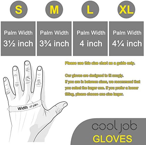 COOLJOB 12 чифта Предпазни Работни Ръкавици с антиоксидантна полиуретанова боя (PU) покритие (Големи размери), 2 бр. Клип-заснемане за ръкавици